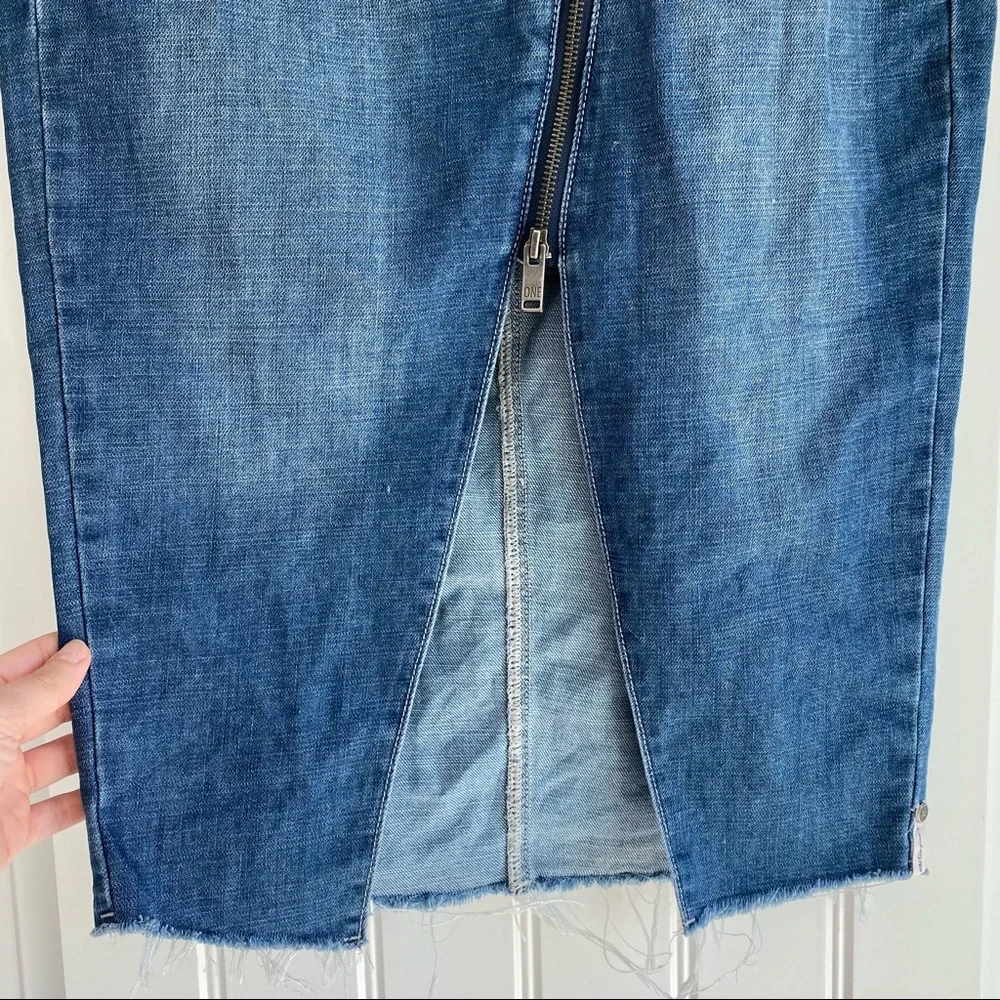 One Teaspoon Blue Denim A-Line Skirt - Picture 5 of 15